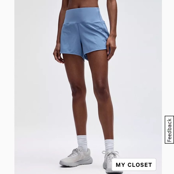 Lululemon Speed Up High-rise 4” Lined Short. Oasis blue - Picture 1 of 8